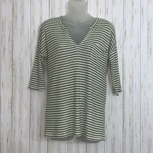Size XS BKE Olive Striped Top